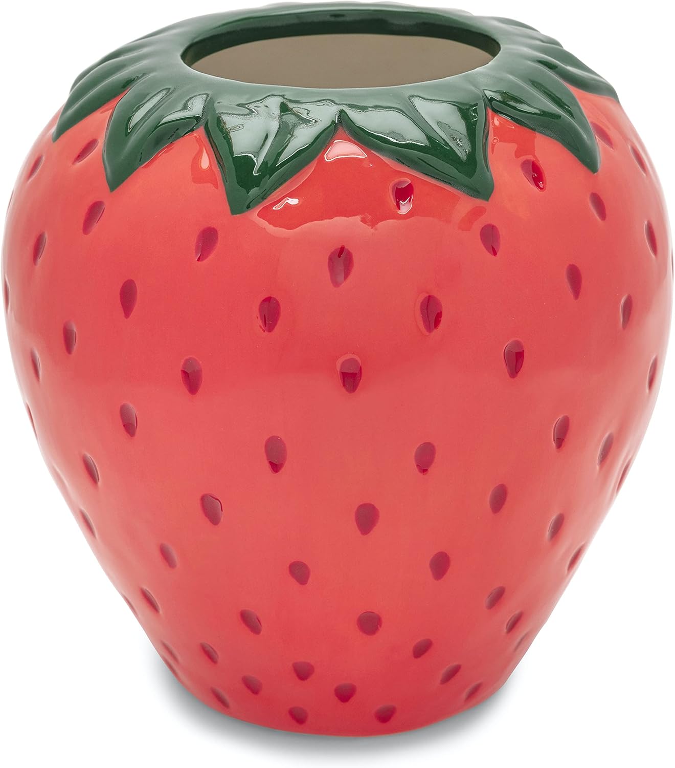 Vintage Strawberry Ceramic Flower Vase