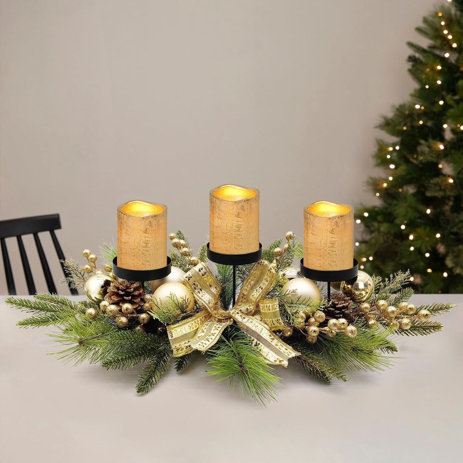 Christmas Tealight Candle Holder Centerpiece
