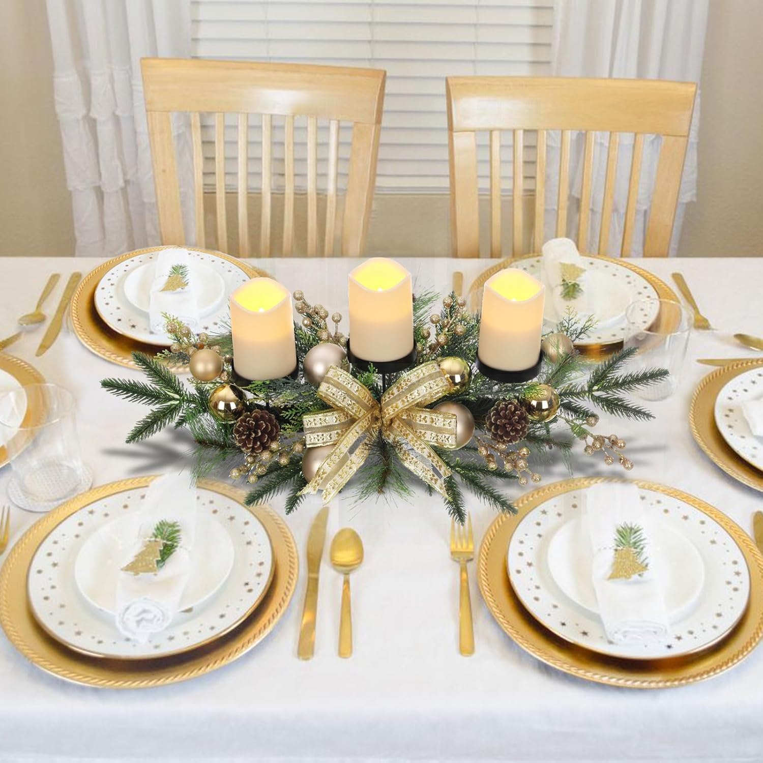 Christmas Tealight Candle Holder Centerpiece